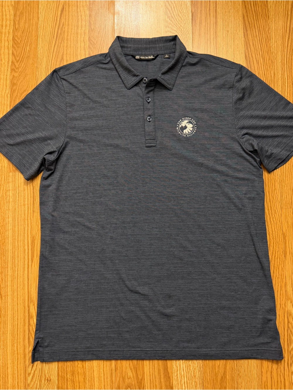 Travis Mathew San Diego Zoo Polo Men's Dark Charcoal Heather Polo Size Large